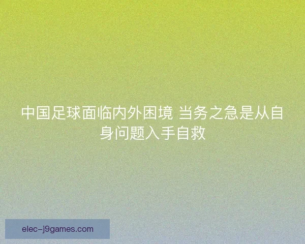 中国足球面临内外困境 当务之急是从自身问题入手自救
