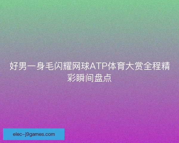 好男一身毛闪耀网球ATP体育大赏全程精彩瞬间盘点